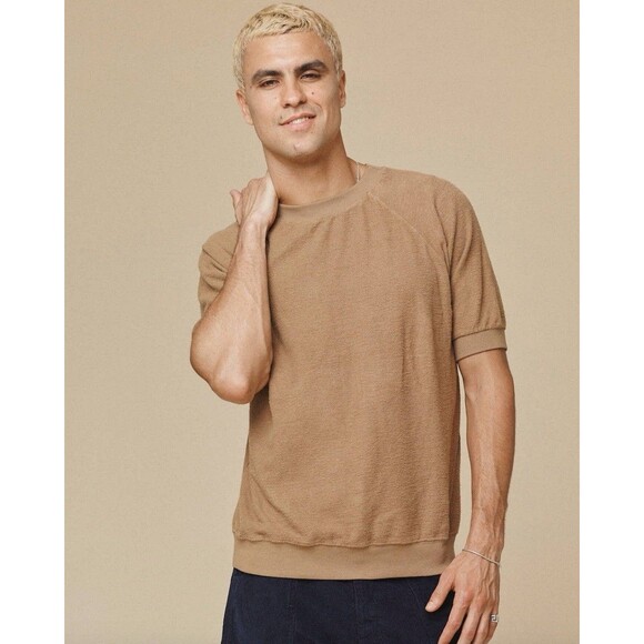 Jungmaven Short Sleeve Raglan Sherpa Sweatshirt Unisex Medium Organic Cotton - Picture 8 of 9